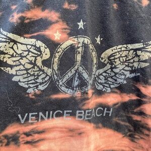 Venice Beach Brown and Rust Tie Dyed Tee